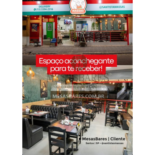 MesasBares | Cliente -Massas Santista Restaurante - Embaré, Santos - SP